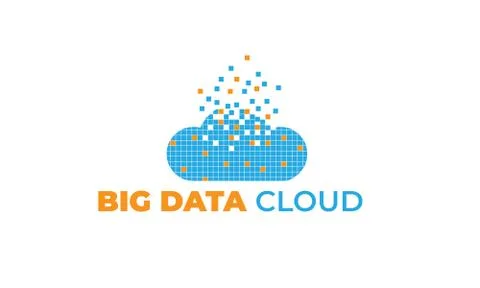 Data cloud with modern concept Illustrazione stock