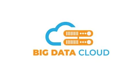 Data cloud with modern concept Illustrazione stock