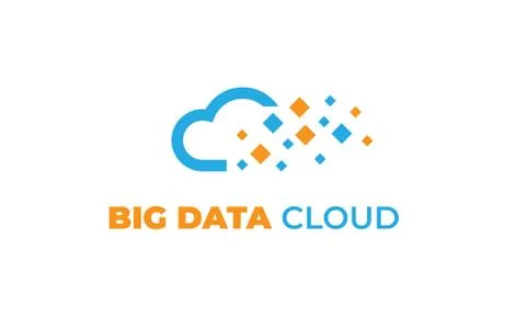 Data cloud with modern concept Stock Illustration