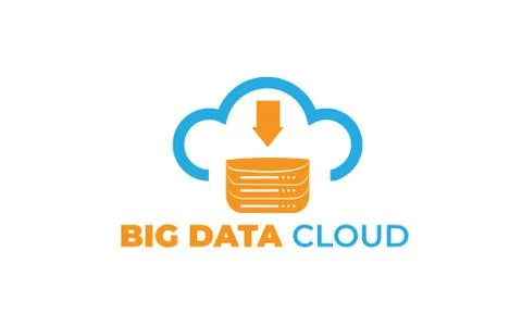 Data cloud with modern concept Illustrazione stock