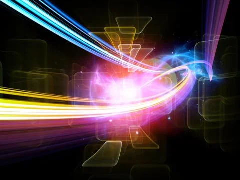 Data Cloud Motion Trail Stock Illustration