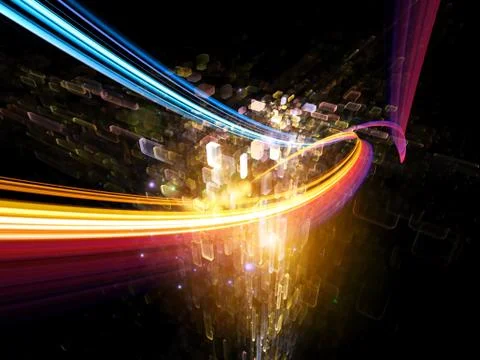Data Cloud Motion Trail Illustrazione stock