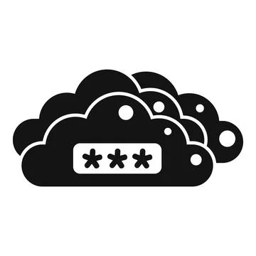 Data cloud password recovery icon simple vector. Page log Stock Illustration