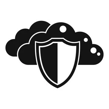 Data cloud privacy icon simple vector. Safe personal Illustrazione stock