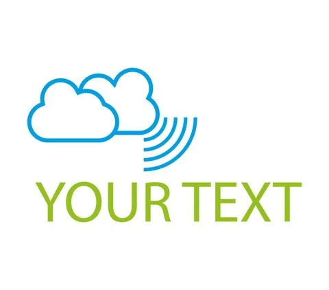 Data cloud. Radiation from the cloud. Telecommunications Stock Illustration