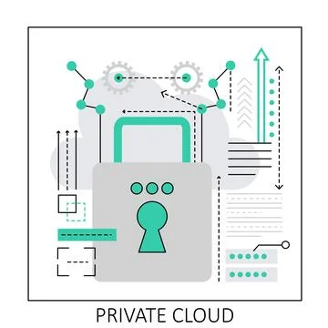 Data cloud security system Stock Illustration