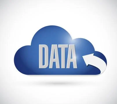 Data cloud sign concept illustration design Stock Illustration