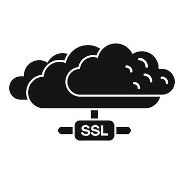 Data cloud SSL certificate icon simple vector. Web secure Illustrazione stock