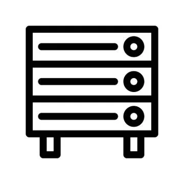 Data cloud storage server icon or logo illustrator Stock Illustration