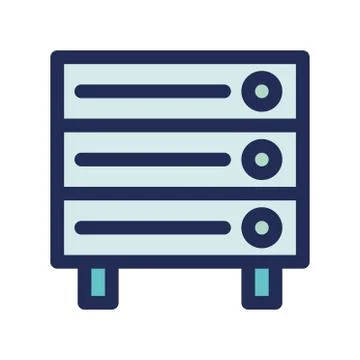 Data cloud storage server icon or logo illustrator Stock Illustration