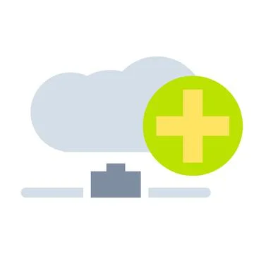 Data cloud technology datum vector icon business computer communication illus Stock Illustration