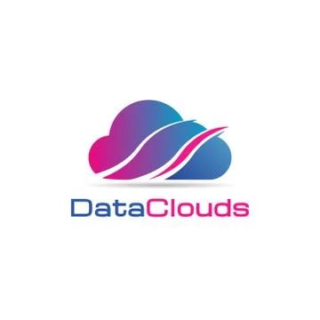 Data Clouds Logo Icon Symbol Stock Illustration