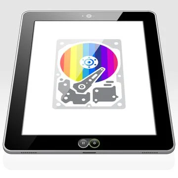 Data CloudSync Tablet PC Illustrazione stock