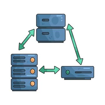 Data Cluster illustration 스톡 일러스트