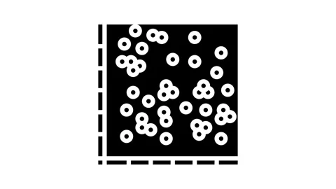Data clustering database glyph icon animation Stock Footage 326153114