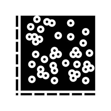Data clustering database glyph icon vector illustration 스톡 일러스트