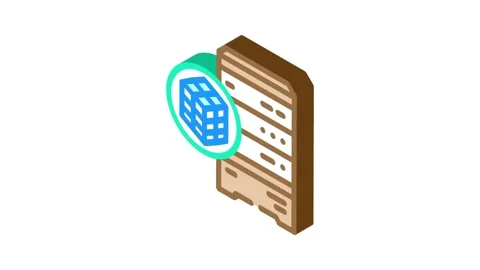 Data clustering database isometric icon animation Stock Footage 327289407