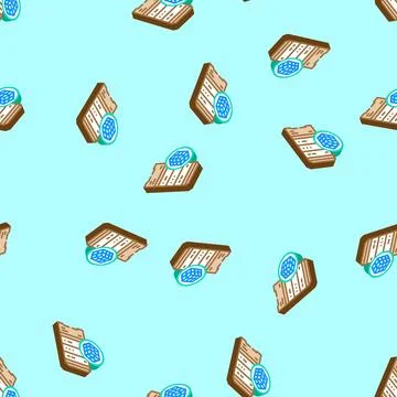 Data clustering database isometric icon seamless pattern Stock Illustration