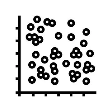 Data clustering database line icon vector illustration Stock Illustration