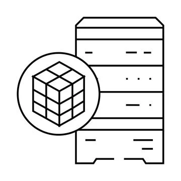Data clustering database line icon vector illustration Stock Illustration