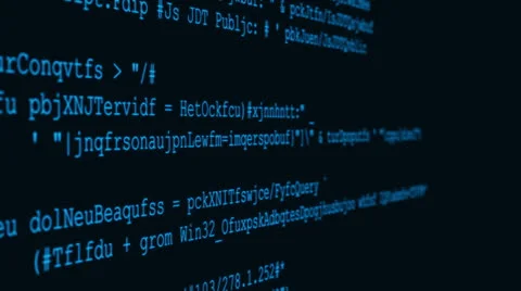 Data Code 001 - Blue - 30 fps Stock Footage 26642202