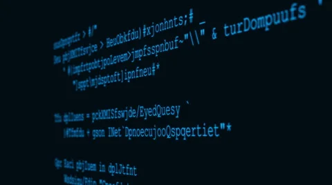 Data Code 003 - Blue - 30 fps Stock Footage 26642255