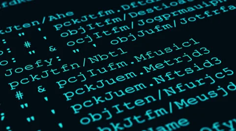 Data Code 004 - Blue - 24 fps Stock Footage 26642271