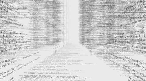 Data Code 012 - BlackOnWhite - 24 fps Stock Footage 26801322