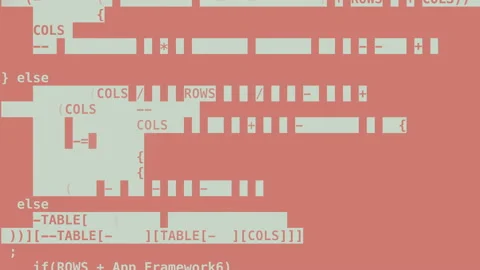 Data Code and Graphics Streaming down the Screen Color Version Stock Footage 156035900