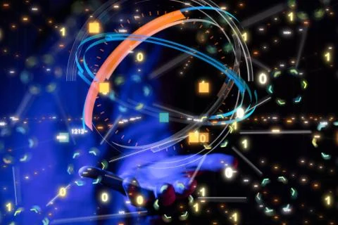 A data code binary concept 3d Stock Illustration