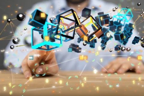 A data code binary concept 3d 스톡 사진