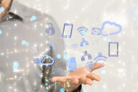 A data code binary concept 3d Foto stock