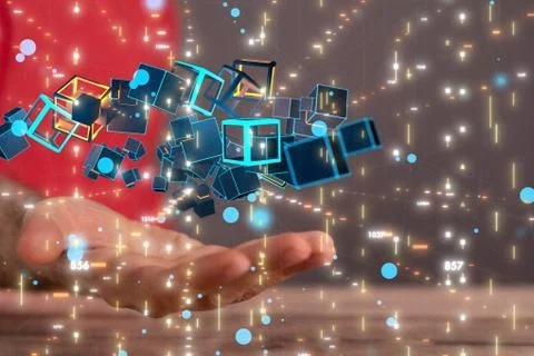 A data code binary concept 3d 스톡 사진