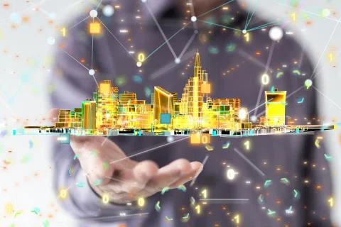 A data code binary concept 3d Foto stock