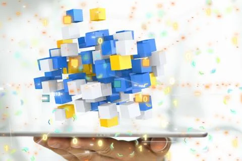 A data code binary concept 3d Foto stock