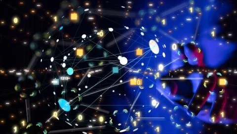 A data code binary concept 3d Foto stock