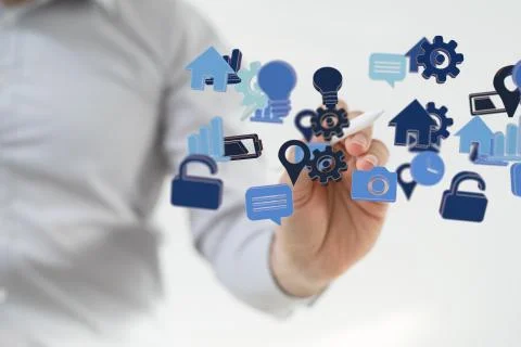 A data code binary concept Stock Photos