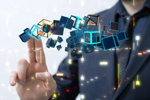 A data code binary concept Stock Photos