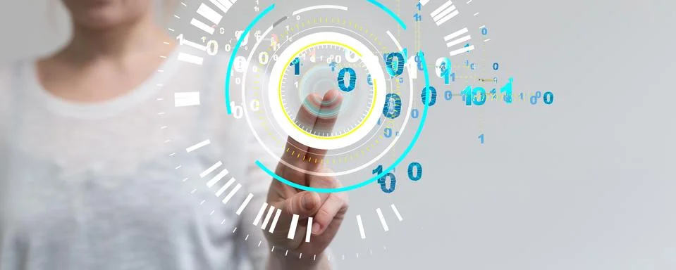 A data code binary concept Foto stock