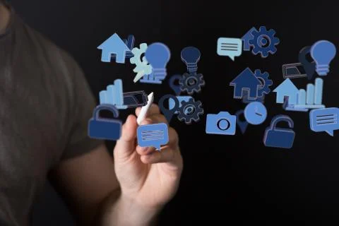 A data code binary concept Foto stock