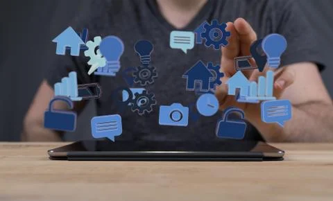 A data code binary concept Stock Photos