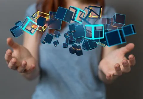 A data code binary concept Foto stock