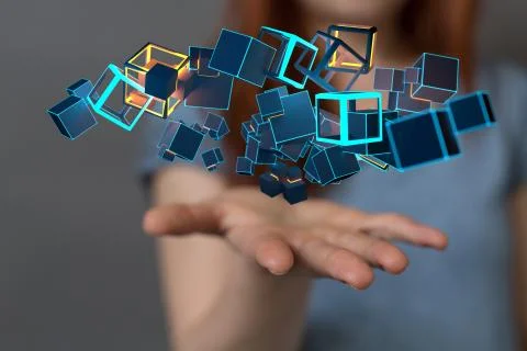 A data code binary concept Stock Photos