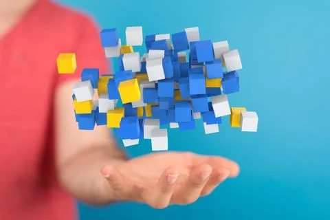 A data code binary concept Stockfoto's