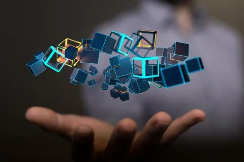 A data code binary concept Stockfoto's