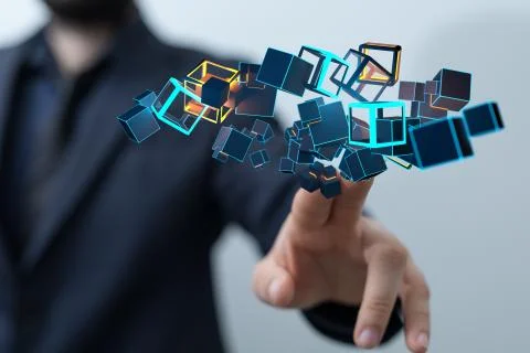 A data code binary concept Stockfoto's