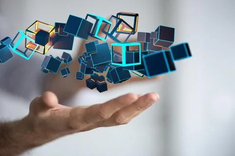 A data code binary concept Stock Photos