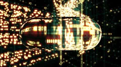 Data code computer technology Video stock 9869276