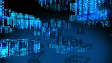 Data code digital computer matrix technology Stock Footage 9868674