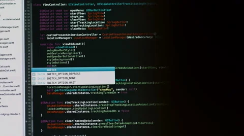 Data Code Typing on LCD Screen Stock Footage 65878400